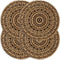 vidaXL - Placemats - 6 - st - rond - 38 - cm - jute - olijfgroen