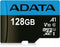 ADATA Premier - microSDXC UHS-I Class 10 V10 A1 128GB - Leessnelheid 85 MB/s - Zwart Blauw