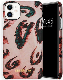 Selencia Hoesje Geschikt voor iPhone 11 Hoesje - Selencia Maya Fashion Backcover - roze