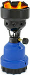 Camping kookstel/kookpit - metaal - blauw - incl. gas navulling priktank