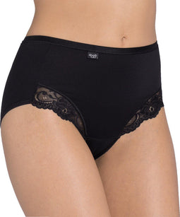 Sloggi Romance - Maxi slip met kant - Zwart