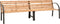 vidaXL - Tuinbank - dubbel - 241 - cm - Chinees - vurenhout