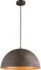 Globo Xirena I - hanglamp - Ø 41 cm - bruin metaal - E27 - 58307H