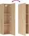 vidaXL - Tv-meubels - 2 - st - 30,5x30x110 - cm - bewerkt - hout - sonoma - eikenkleurig