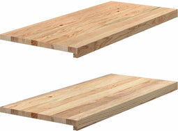 vidaXL - Vensterbanken - 2 - st - onbehandeld - 90x40x2 - cm - massief - eikenhout