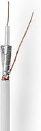 Nedis Coaxkabel op Haspel - RG59U - 75 Ohm - Dubbel Afgeschermd - ECA - 25.0 m - Coax - PVC - Wit - Gift Box