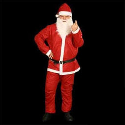 Kerstmannenpak met kerstmuts en baard