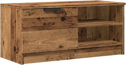 vidaXL - Tv-meubel - 80x35x36,5 - cm - bewerkt - hout - oud - houtkleurig