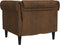 vidaXL Fauteuil Chesterfield-stijl stof bruin