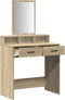 vidaXL - Kaptafel - met - Lades - in - Sonoma - Eik - - - 79x41x140 - cm