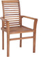 vidaXL - Eetkamerstoelen - stapelbaar - massief - teakhout - 4 - st