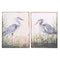 Schilderij DKD Home Decor Fågel Orientaals (2 Stuks) (50 x 3 x 70 cm)