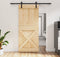 vidaXL - Schuifdeur - met - beslag - 90x210 - cm - massief - grenenhout