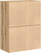 vidaXL - Kasten - met - 2 - lades - 2st - 60x31x40cm - bewerkt - hout - artisanaal - eiken