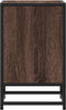 vidaXL - Nachtkastjes - 2 - st - 40x31x50cm - bewerkt - hout - en - metaal - bruin - eiken