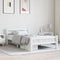 vidaXL - Bedframe - massief - grenenhout - wit - 90x200 - cm