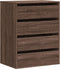 vidaXL - Ladekast - 60x41x76 - cm - bewerkt - hout - bruin - eikenkleurig