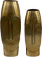 Vaas antiek goud - gouden vaas klein - aluminium vaas goud