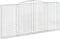 vidaXL - Schanskorven - 4 - st - gewelfd - 400x30x180/200 - cm - ijzer