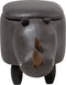 RHINO - Hocker - Donkergrijs - Kunstleer