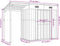 vidaXL - Tuinschuur - met - verlengd - dak - 277x110,5x181 - cm - staal - antraciet