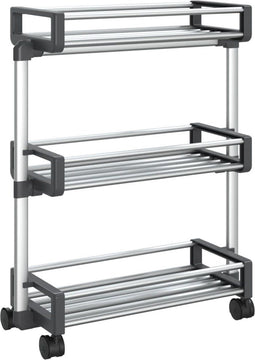 vidaXL - Opbergrekje - 59x20x75 - cm - aluminium
