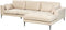 FLAM - Hoekbank - Crème - Linkszijdig - Fluweel