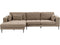 FLAM - Hoekbank - Lichtbruin - Rechtszijdig - Polyester