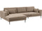 FLAM - Hoekbank - Lichtbruin - Rechtszijdig - Polyester