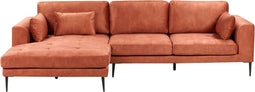 FLAM - Hoekbank - Oranje - Rechtszijdig - Fluweel