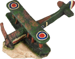 Flamingo Aquarium accessoire Yoko Vliegtuig - 16 x 12 x 8 cm - groen