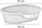 Flamingo Hondenmand Domus - 81 cm - Zwart