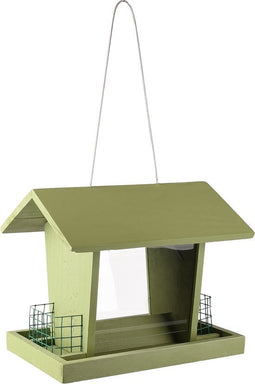 FLAMINGO Vogelvoederhuisje met silo Mado groen