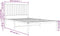 vidaXL - Bedframe - met - hoofdbord - metaal - zwart - 100x200 - cm