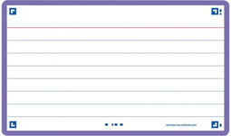 Flashcard Oxford 2.0 75x125mm 80vel 250gr lijn paars | 20 stuks