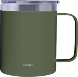 FLASKE Camp Cup - Moss - 400ml - RVS Thermosbeker van 400ML - Geschikt als drinkbeker en Koffiebeker to Go