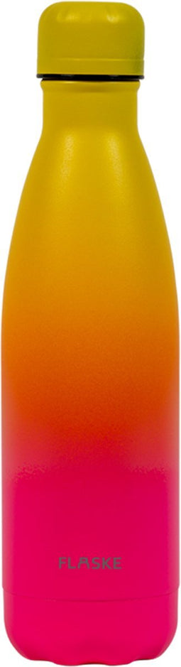 FLASKE Gradient Sunset - RVS Drinkfles van 500ML - Geschikt als waterfles, thermosfles en thermoskan