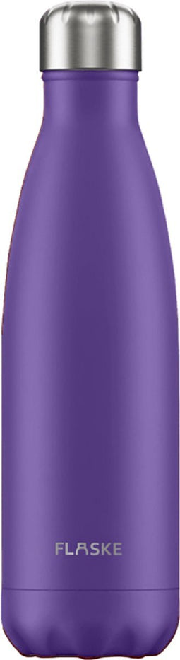 FLASKE Lavender - RVS Drinkfles van 500ML- Geschikt als waterfles, thermosfles en thermoskan
