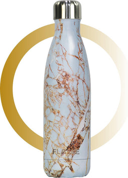 FLASKE Marble Shine - RVS Drinkfles van 500ML - Geschikt als waterfles, thermosfles en thermoskan