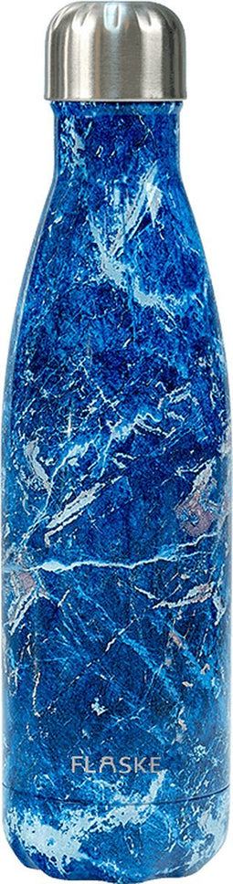 FLASKE Marble Skye - RVS Drinkfles van 500ML- Geschikt als waterfles, thermosfles en thermoskan