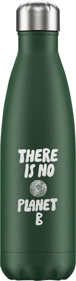 FLASKE No Planet B - RVS Drinkfles van 500ML- Geschikt als waterfles, thermosfles en thermoskan