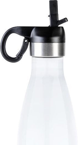 FLASKE Sportdop - Sportcap - Zwart - 260ml - 500ml
