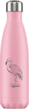 FLASKE Standing Flamingo - RVS Drinkfles van 500ML- Geschikt als waterfles, thermosfles en thermoskan