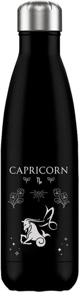 FLASKE Zodiac - Capricorn - RVS Drinkfles van 500ML- Geschikt als waterfles, thermosfles en thermoskan