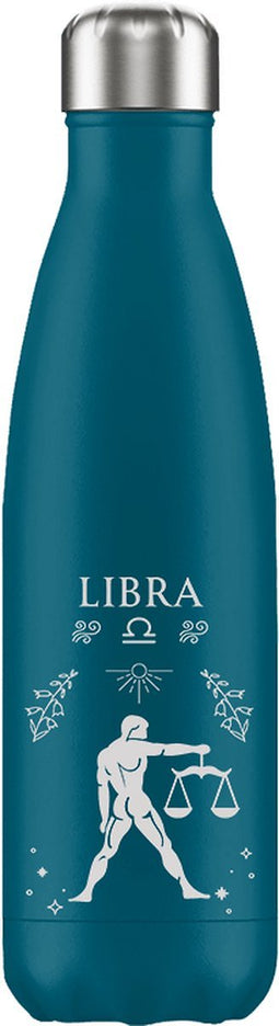 FLASKE Zodiac - Libra - RVS Drinkfles van 500ML- Geschikt als waterfles, thermosfles en thermoskan