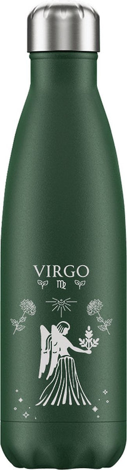 FLASKE Zodiac - Virgo - RVS Drinkfles van 500ML- Geschikt als waterfles, thermosfles en thermoskan