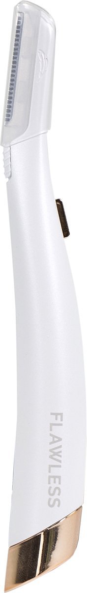 Flawless Dermaplane Glo – 6 exfolierende opzetstukken – met LEDlamp - Wit/goud