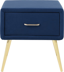 FLAYAT - Nachtkastje - Blauw - Fluweel