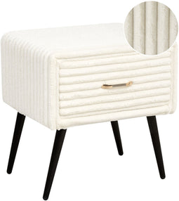 FLAYAT - Nachtkastje - Wit - Corduroy