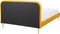 FLAYAT - Tweepersoonsbed - Geel - 160 x 200 cm - Fluweel